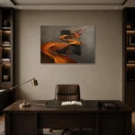 Premium Wall Art Yatay Html Edition – ABSTRACTNW2029 displayed in a contemporary gallery-inspired room