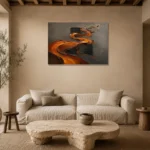 Premium Wall Art Yatay Html Edition – ABSTRACTNW2029 presented in a sophisticated home setting