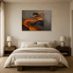 Premium Wall Art Yatay Html Edition – ABSTRACTNW2029 showcased in an elegant minimalist interior