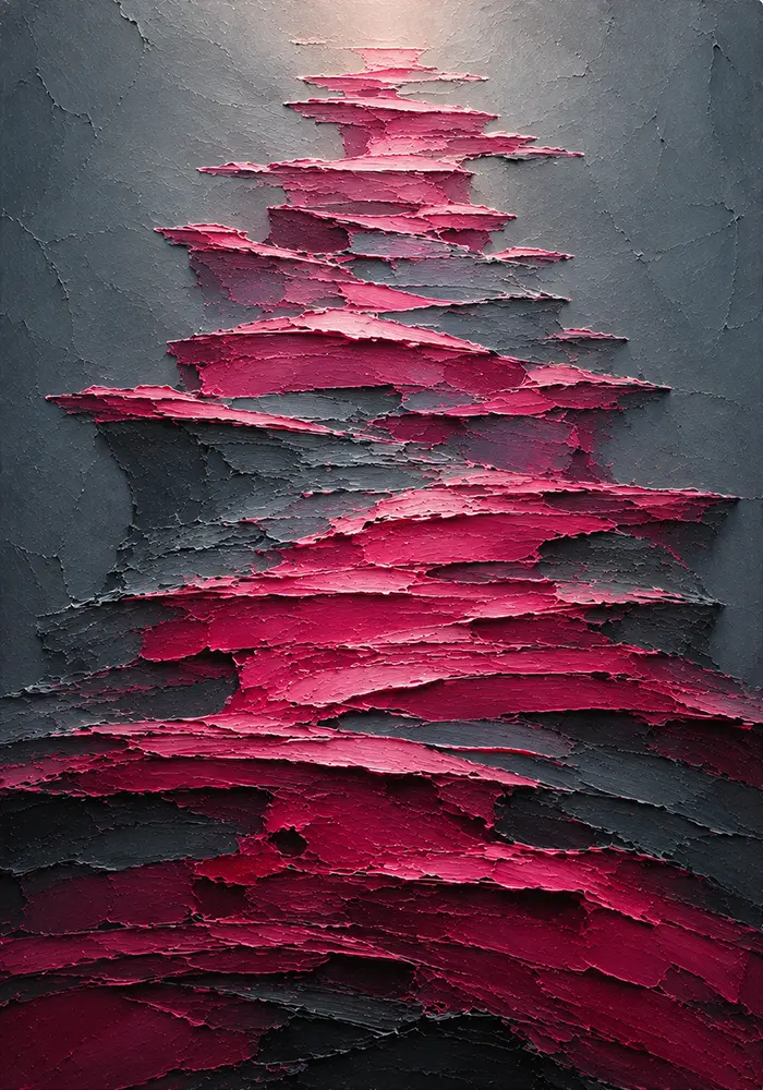 Blush Strata Pink Abstract Art Dusty Rose Editorial Art Print