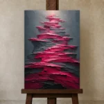 Premium Wall Art Dikey Html Edition – ABSTRACTNW2033 displayed on a studio easel