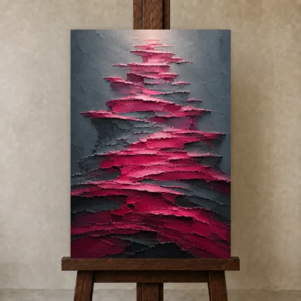 Premium Wall Art Dikey Html Edition – ABSTRACTNW2033 displayed on a studio easel