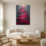 Premium Wall Art Dikey Html Edition – ABSTRACTNW2033 styled in a refined neutral interior