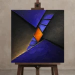 Premium Wall Art Kare Html Edition – ABSTRACTNW2036 displayed on a studio easel