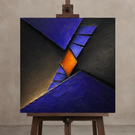Premium Wall Art Kare Html Edition – ABSTRACTNW2036 displayed on a studio easel
