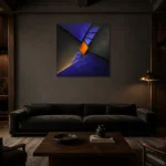 Premium Wall Art Kare Html Edition – ABSTRACTNW2036 shown in a warm modern interior