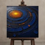 Premium Wall Art Kare Html Edition – ABSTRACTNW2042 displayed on a studio easel