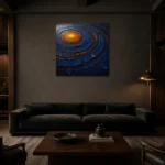 Premium Wall Art Kare Html Edition – ABSTRACTNW2042 shown in a warm modern interior