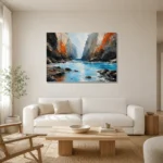 Premium Wall Art Yatay Html Edition – ABSTRACTNW2044 styled in a refined neutral interior