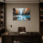 Premium Wall Art Yatay Html Edition – ABSTRACTNW2044 displayed in a contemporary gallery-inspired room