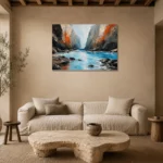 Premium Wall Art Yatay Html Edition – ABSTRACTNW2044 presented in a sophisticated home setting