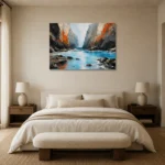 Premium Wall Art Yatay Html Edition – ABSTRACTNW2044 showcased in an elegant minimalist interior
