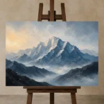 Premium Wall Art Yatay Html Edition – ABSTRACTNW2046 displayed on a studio easel