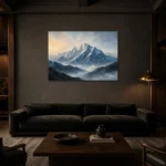 Premium Wall Art Yatay Html Edition – ABSTRACTNW2046 shown in a warm modern interior