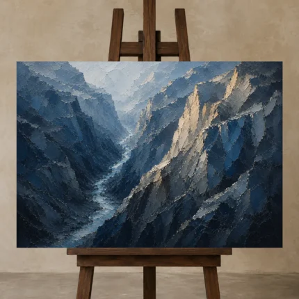 Premium Wall Art Yatay Html Edition – ABSTRACTNW2047 displayed on a studio easel
