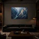 Premium Wall Art Yatay Html Edition – ABSTRACTNW2047 shown in a warm modern interior