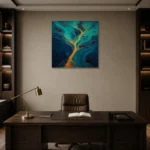 Premium Wall Art Kare Html Edition – ABSTRACTNW2053 displayed in a contemporary gallery-inspired room