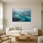 Premium Wall Art Yatay Html Edition – ABSTRACTNW2056 styled in a refined neutral interior