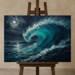 Premium Wall Art Yatay Html Edition – ABSTRACTNW2057 displayed on a studio easel