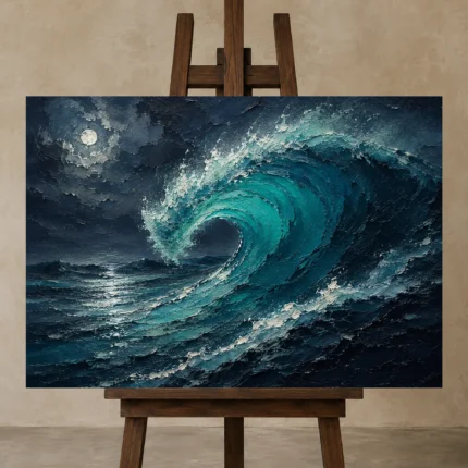 Premium Wall Art Yatay Html Edition – ABSTRACTNW2057 displayed on a studio easel