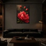 Premium Wall Art Dikey Html Edition – ABSTRACTNW2061 shown in a warm modern interior