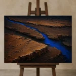 Premium Wall Art Yatay Html Edition – ABSTRACTNW2065 displayed on a studio easel