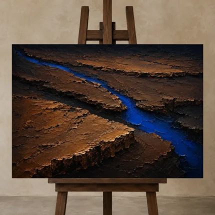 Premium Wall Art Yatay Html Edition – ABSTRACTNW2065 displayed on a studio easel