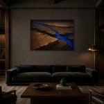 Premium Wall Art Yatay Html Edition – ABSTRACTNW2065 shown in a warm modern interior