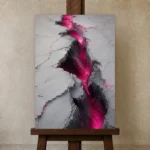 Premium Wall Art Dikey Html Edition – ABSTRACTNW2069 displayed on a studio easel