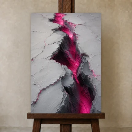 Premium Wall Art Dikey Html Edition – ABSTRACTNW2069 displayed on a studio easel