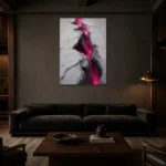 Premium Wall Art Dikey Html Edition – ABSTRACTNW2069 shown in a warm modern interior
