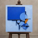 Premium Wall Art Kare Html Edition – ABSTRACTNW2070 displayed on a studio easel