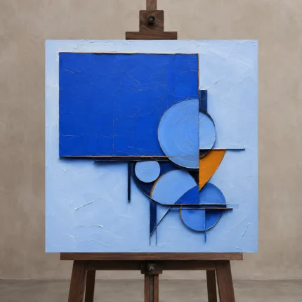 Premium Wall Art Kare Html Edition – ABSTRACTNW2070 displayed on a studio easel