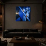Premium Wall Art Kare Html Edition – ABSTRACTNW2072 shown in a warm modern interior