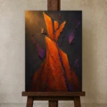Premium Wall Art Dikey Html Edition – ABSTRACTNW2073 displayed on a studio easel