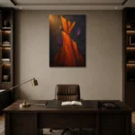 Premium Wall Art Dikey Html Edition – ABSTRACTNW2073 displayed in a contemporary gallery-inspired room