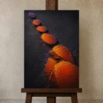 Premium Wall Art Dikey Html Edition – ABSTRACTNW2075 displayed on a studio easel