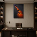 Premium Wall Art Dikey Html Edition – ABSTRACTNW2075 displayed in a contemporary gallery-inspired room