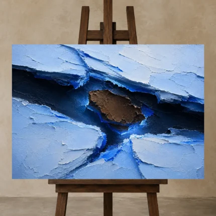 Premium Wall Art Yatay Html Edition – ABSTRACTNW2077 displayed on a studio easel
