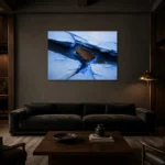 Premium Wall Art Yatay Html Edition – ABSTRACTNW2077 shown in a warm modern interior