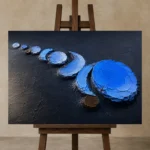 Premium Wall Art Yatay Html Edition – ABSTRACTNW2078 displayed on a studio easel
