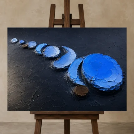 Premium Wall Art Yatay Html Edition – ABSTRACTNW2078 displayed on a studio easel