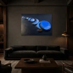 Premium Wall Art Yatay Html Edition – ABSTRACTNW2078 shown in a warm modern interior