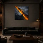 Premium Wall Art Kare Html Edition – ABSTRACTNW2079 shown in a warm modern interior