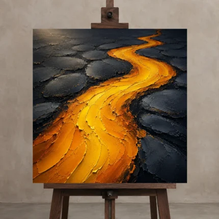 Premium Wall Art Kare Html Edition – ABSTRACTNW2080 displayed on a studio easel