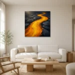Premium Wall Art Kare Html Edition – ABSTRACTNW2080 styled in a refined neutral interior
