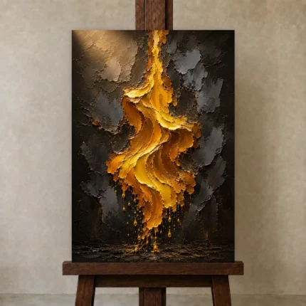 Premium Wall Art Dikey Html Edition – ABSTRACTNW2082 displayed on a studio easel