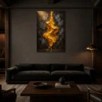Premium Wall Art Dikey Html Edition – ABSTRACTNW2082 shown in a warm modern interior