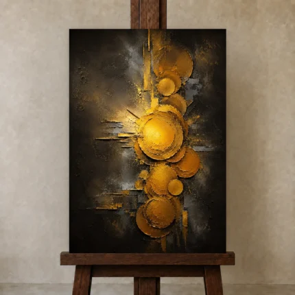 Premium Wall Art Dikey Html Edition – ABSTRACTNW2083 displayed on a studio easel