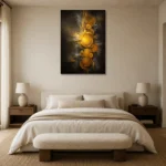 Premium Wall Art Dikey Html Edition – ABSTRACTNW2083 showcased in an elegant minimalist interior